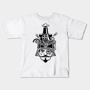 Steampunk Hat with Gears Design Kids T-Shirt